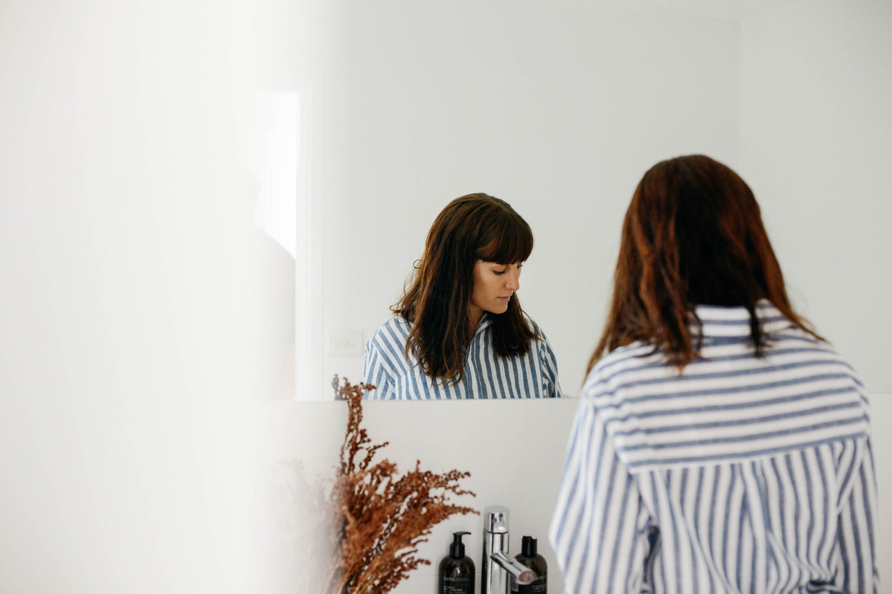 Woman in a bathroom