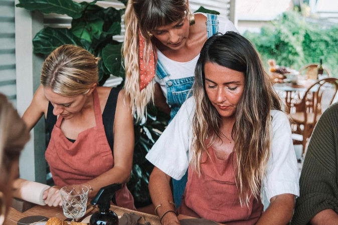 Team making cleansing remedies